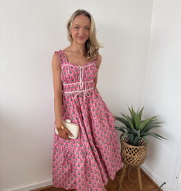 Ange Floral Printed Sleeveless Maxi Dress