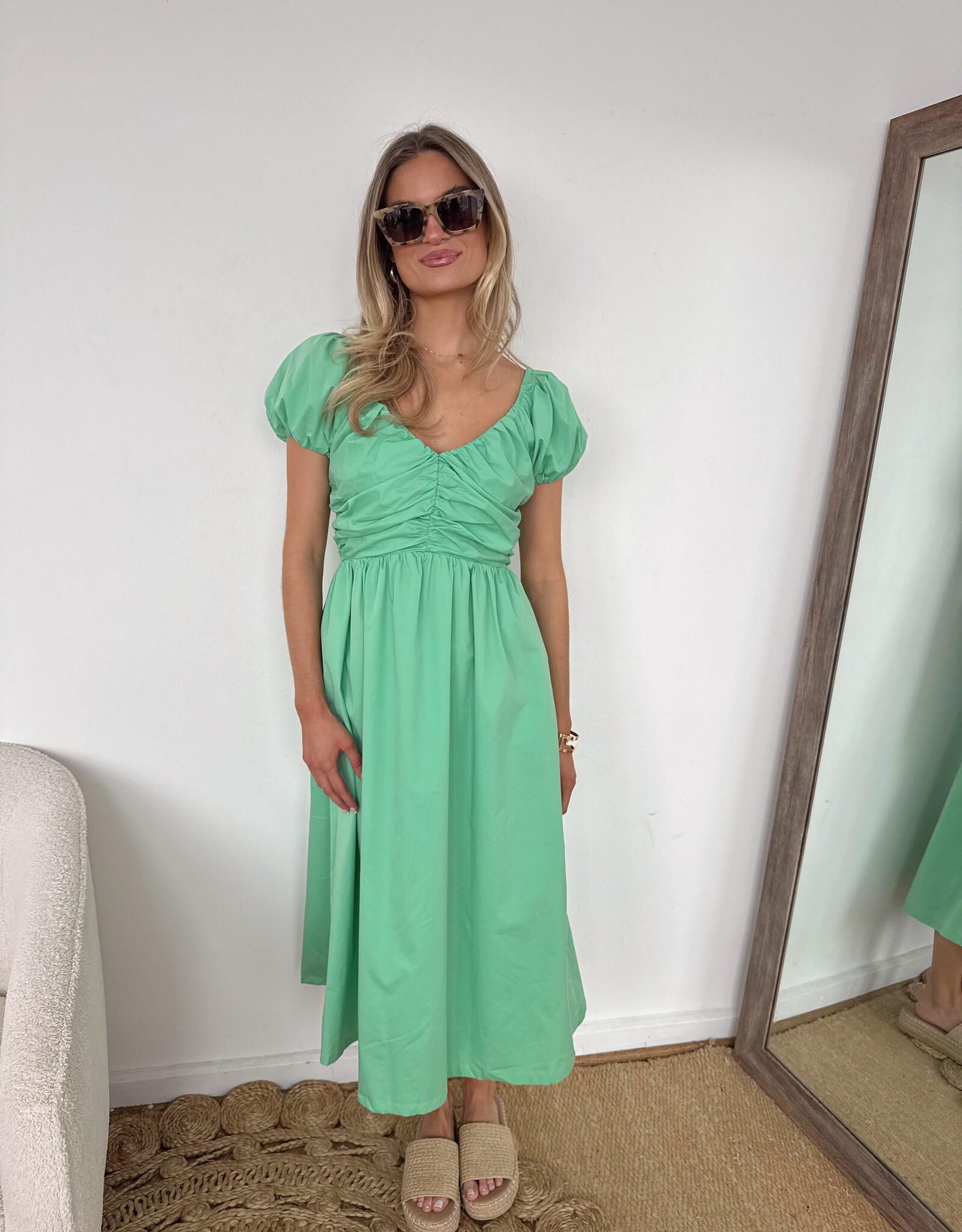 Emerson Puff Sleeve Midi Dress