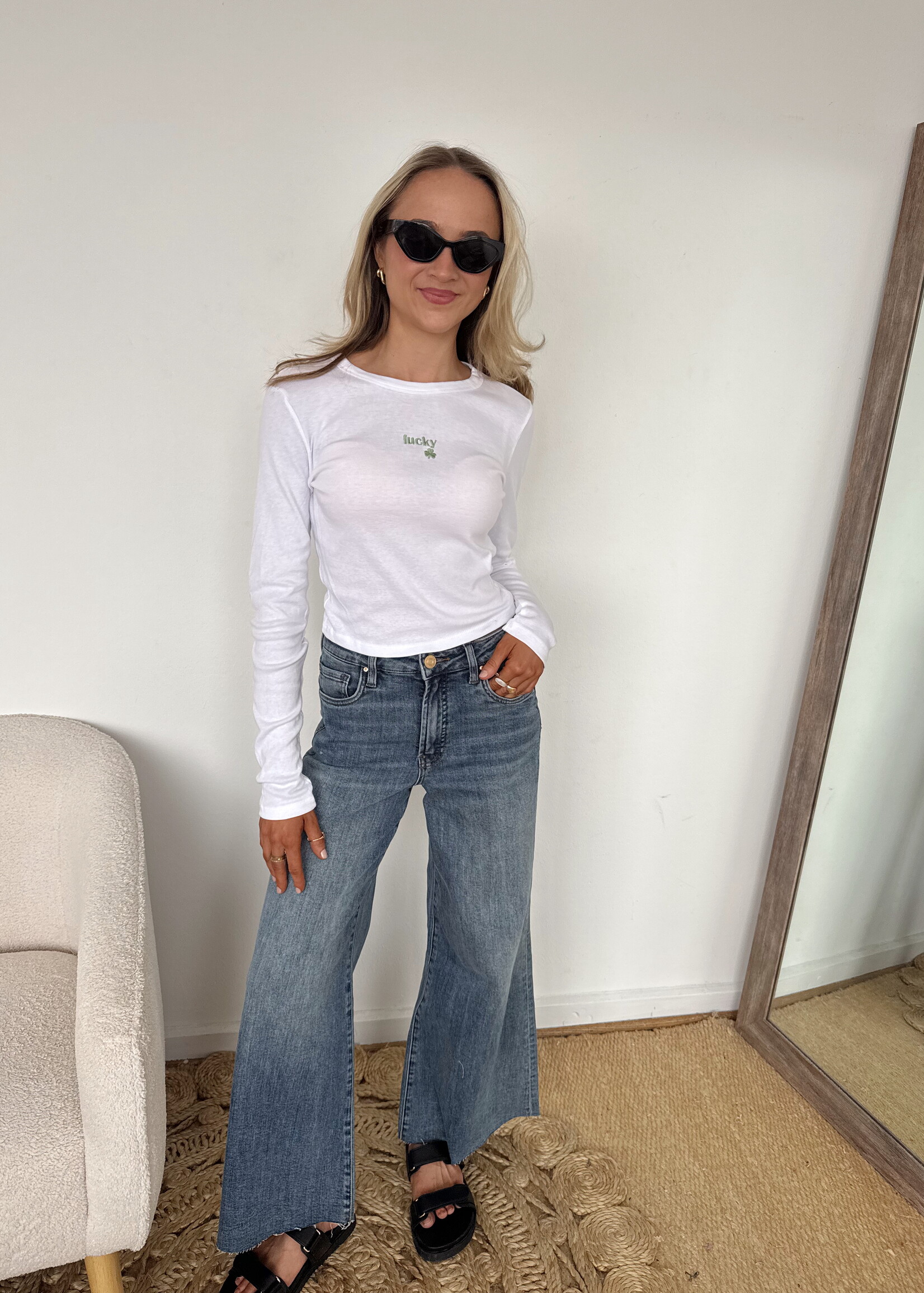 Ryan High Rise Fab Ab Super Wide Jeans