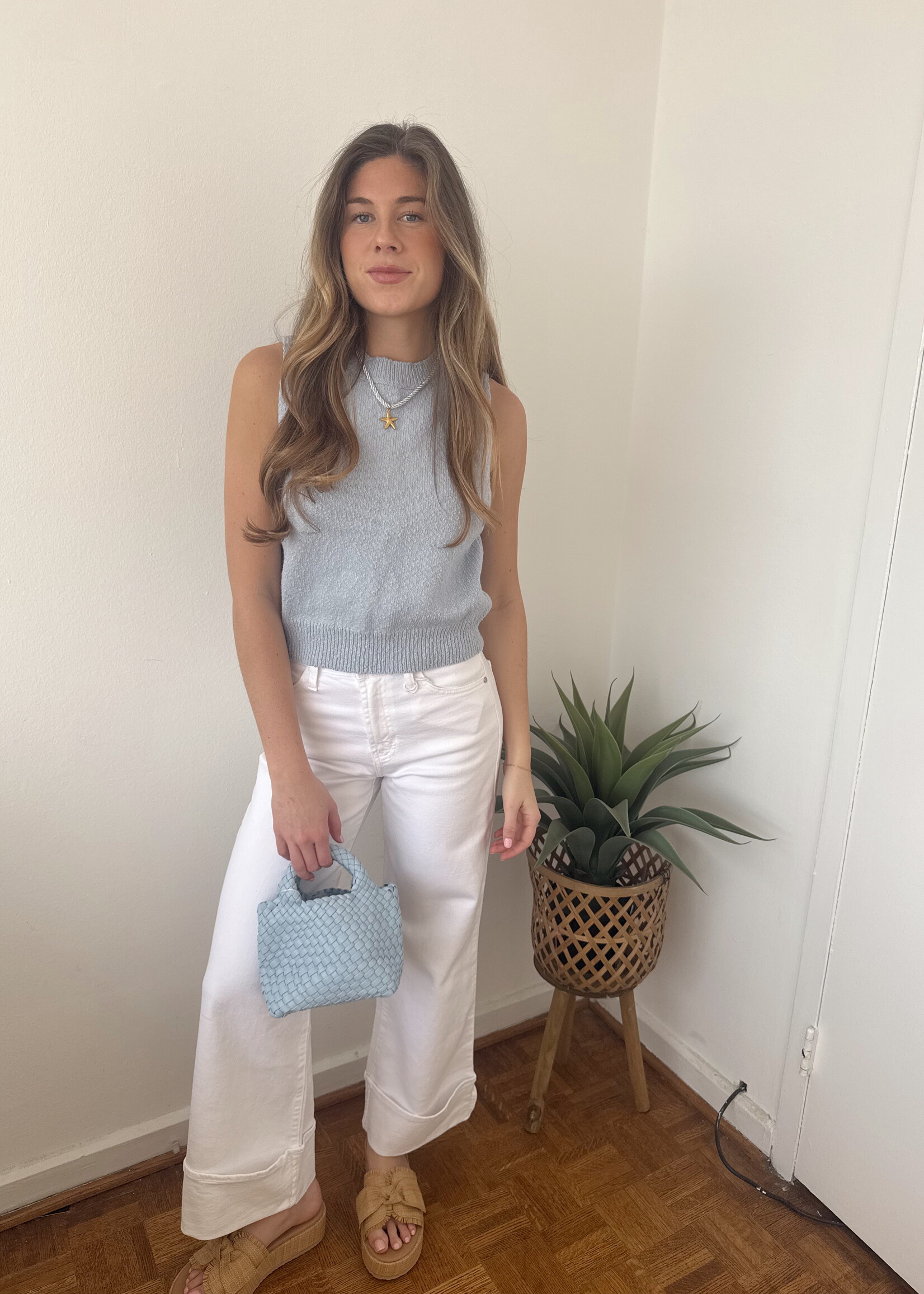 Abril Straight Leg Cuffed Jeans