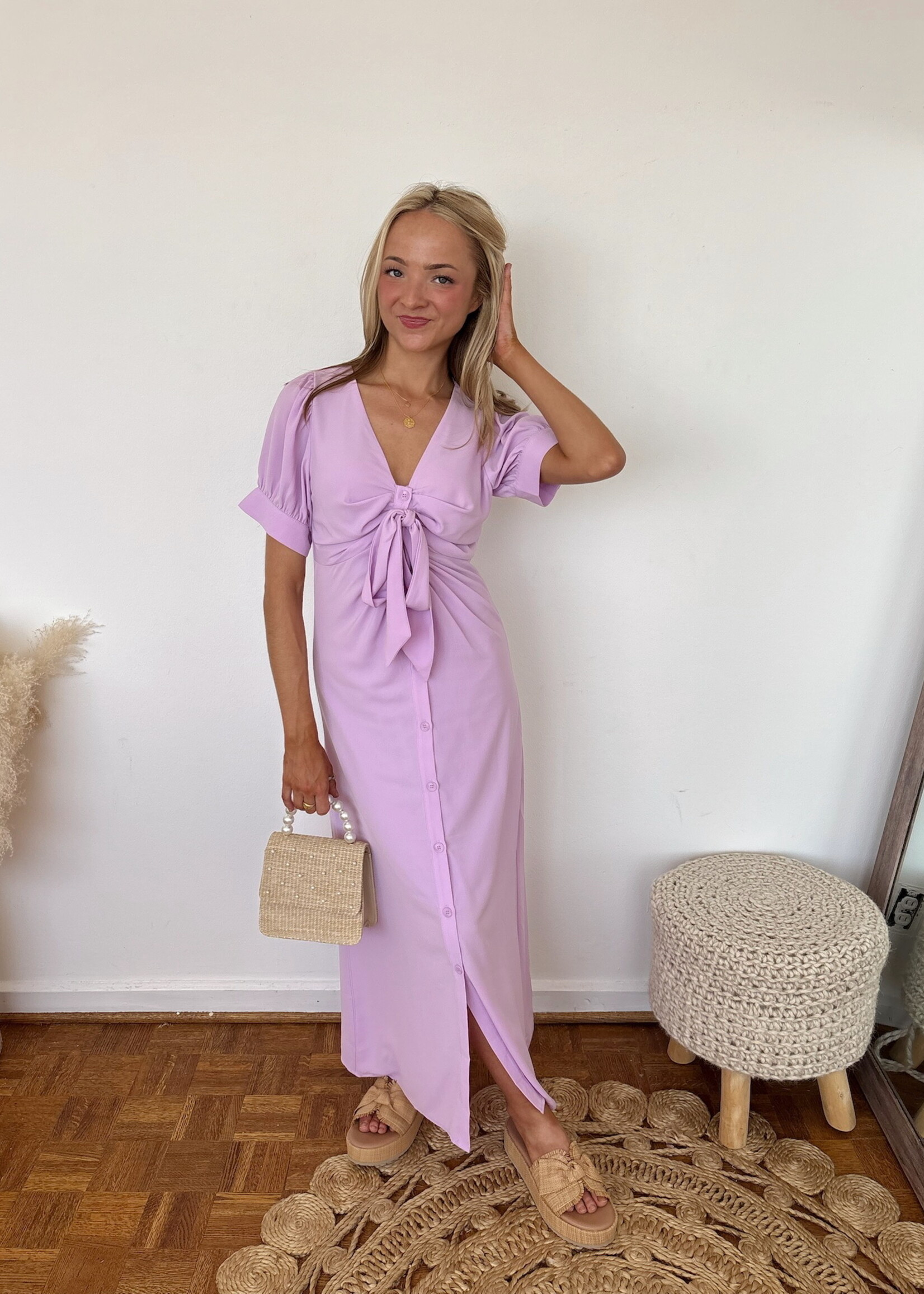 Alejandra Tie Front Button Down Dress