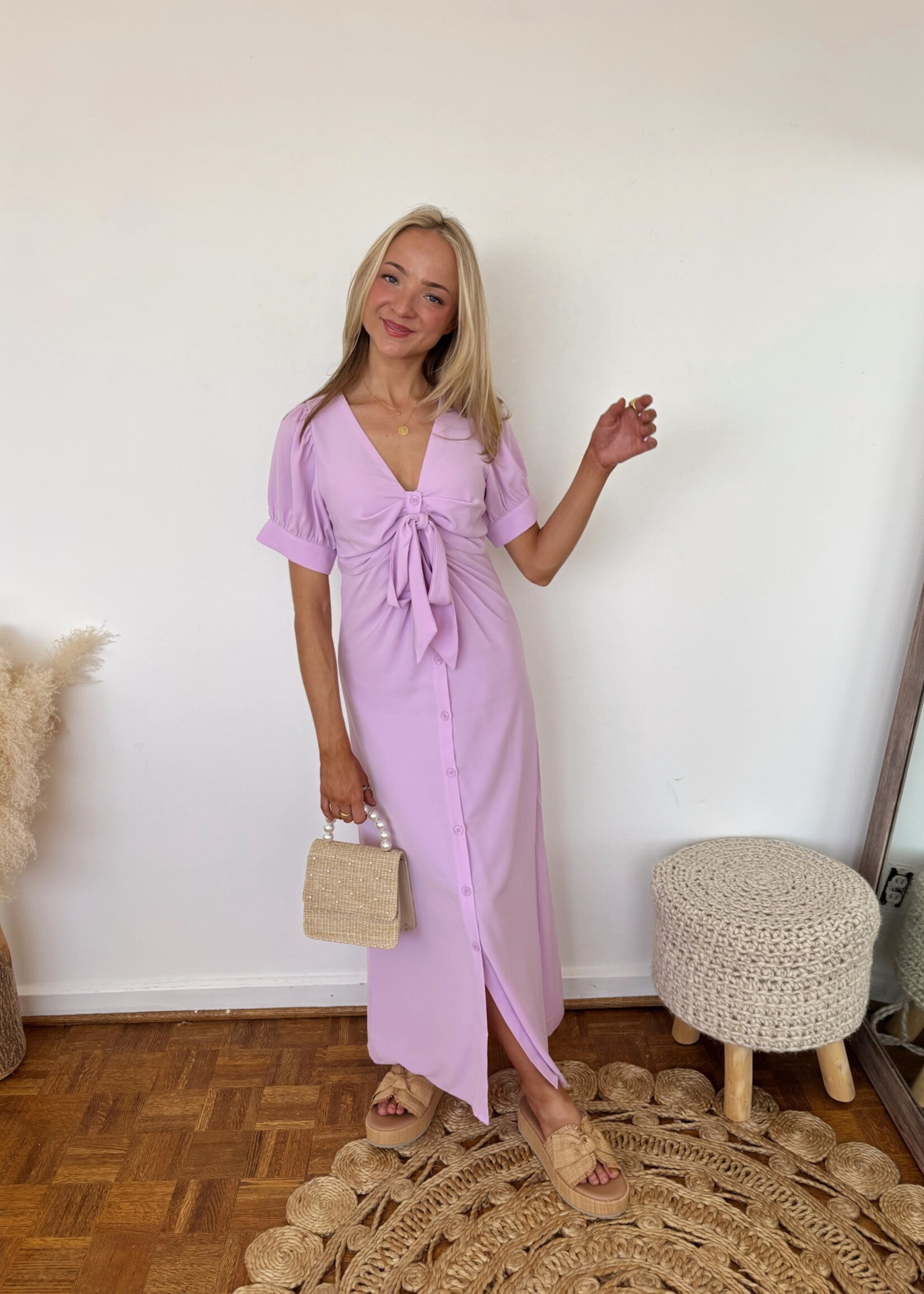 Alejandra Tie Front Button Down Dress