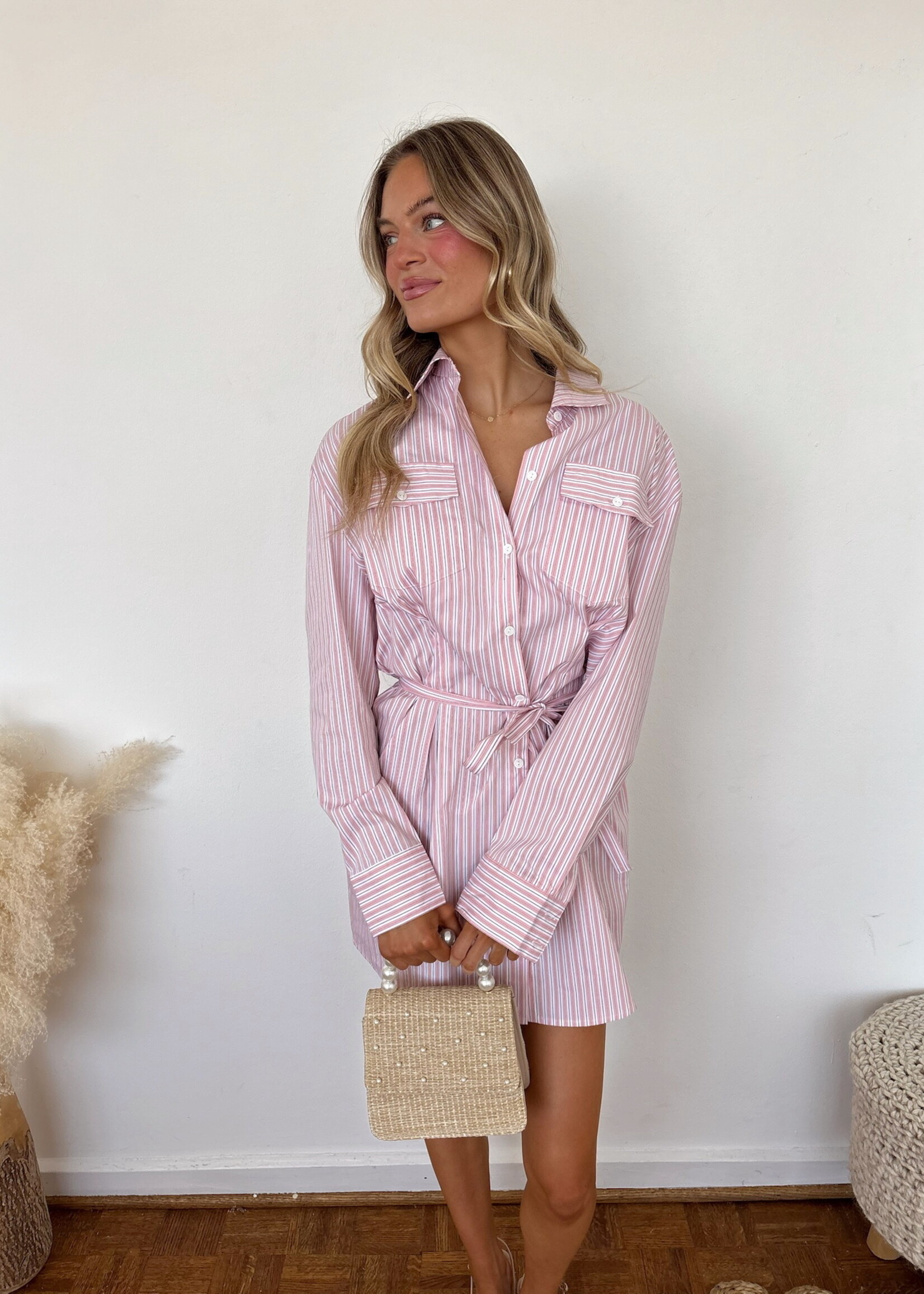 Alba Long Sleeve Belted Dress