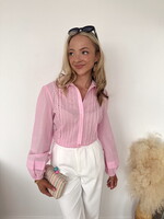 Angel Button Down Puff Sleeve Top