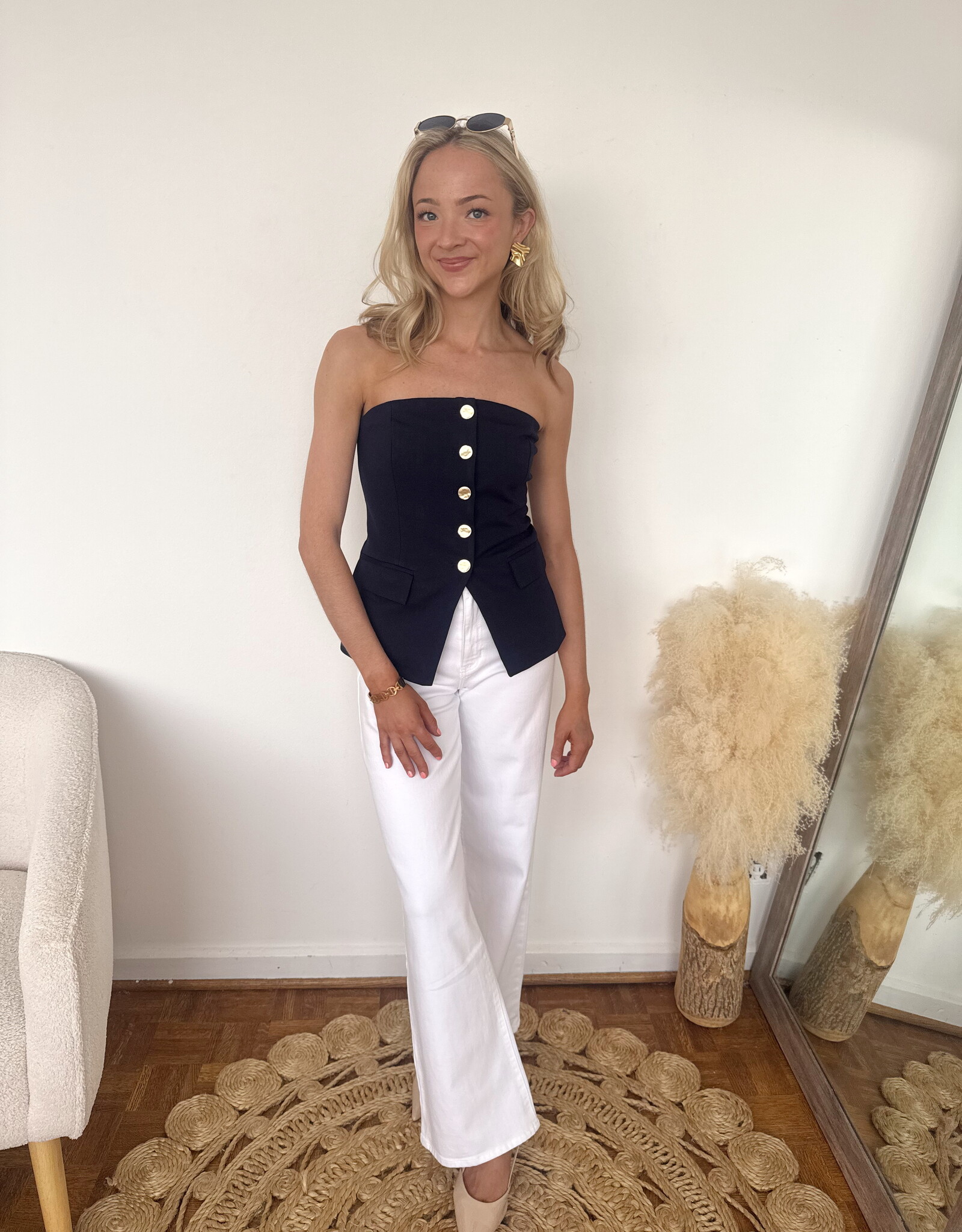 Covin Knit Strapless Vest