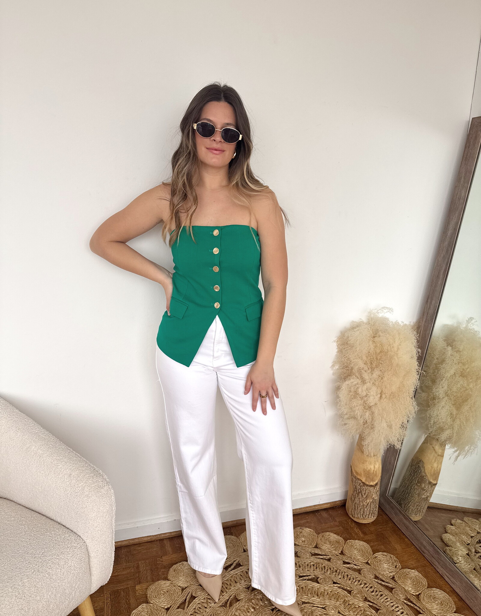 Brielle Knit Strapless Vest