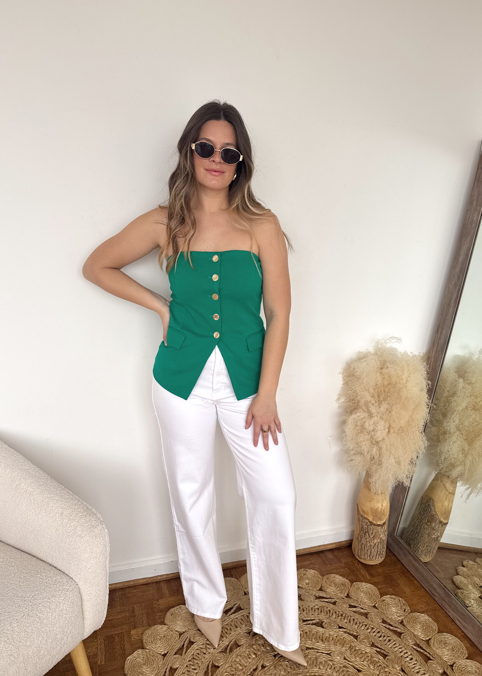 Brielle Knit Strapless Vest