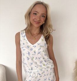 Z Supply Bridgette Citron Tank White