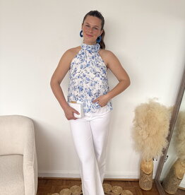 Jess Halter Top With Rosette