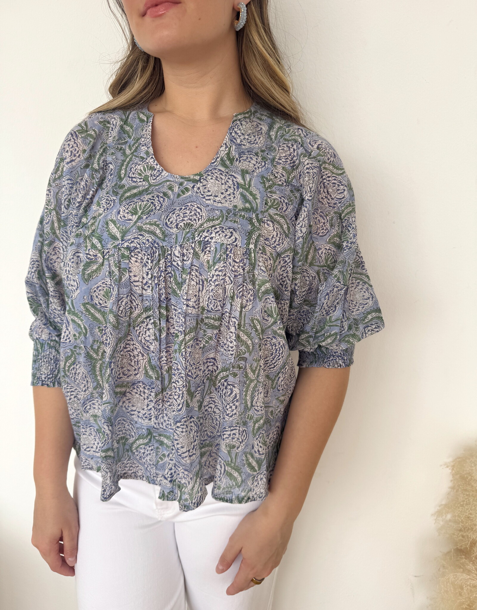 Ana Printed Long Sleeve Top