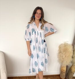 Alyn Puff Sleeve Midi Cover Up Dress