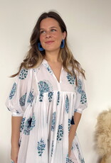 Alyn Puff Sleeve Midi Cover Up Dress