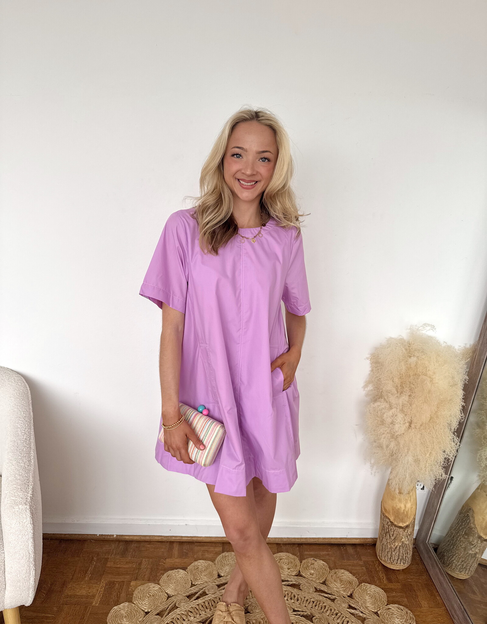 Juniper Short Sleeve Shift Mini Dress