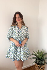 Bonnie V-Neck Printed Mini Dress