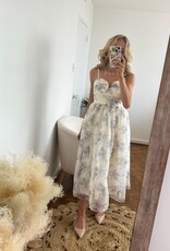 Peta Floral Plunge Midi