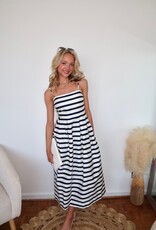 Danielle Striped Flare Midi Dress