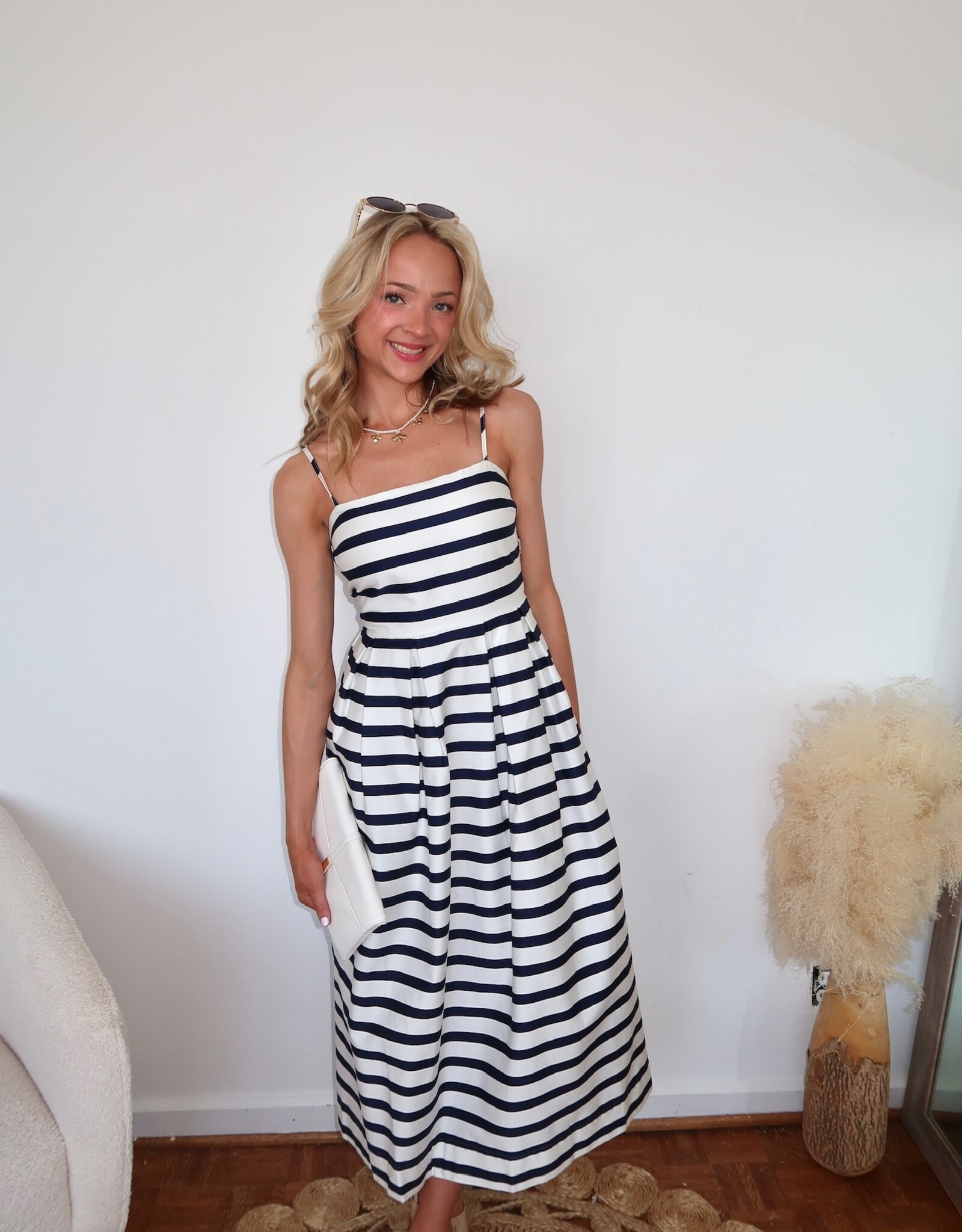 Danielle Striped Flare Midi Dress