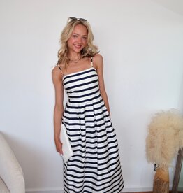 Danielle Striped Flare Midi Dress