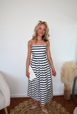 Danielle Striped Flare Midi Dress