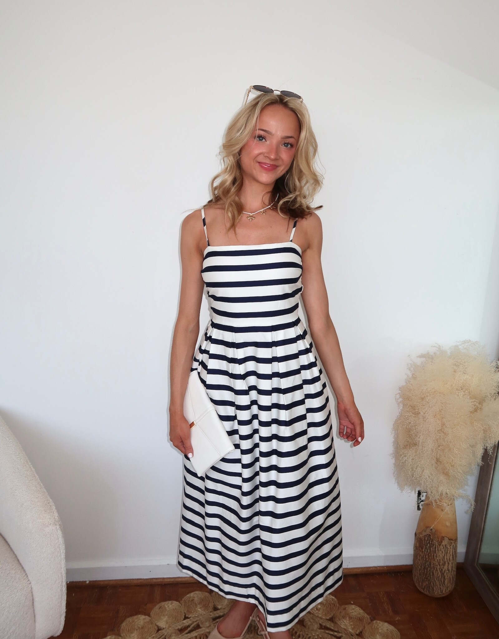 Danielle Striped Flare Midi Dress