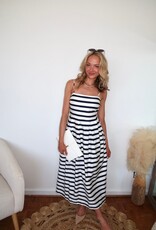 Danielle Striped Flare Midi Dress