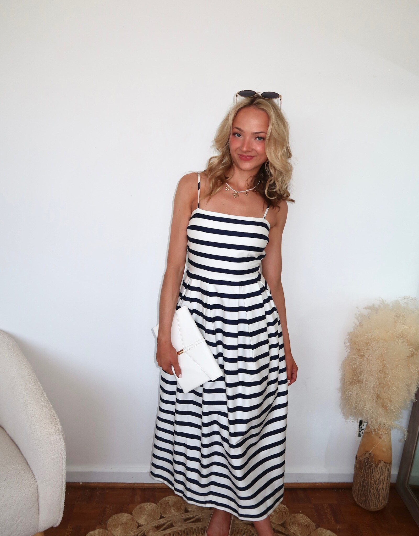 Danielle Striped Flare Midi Dress