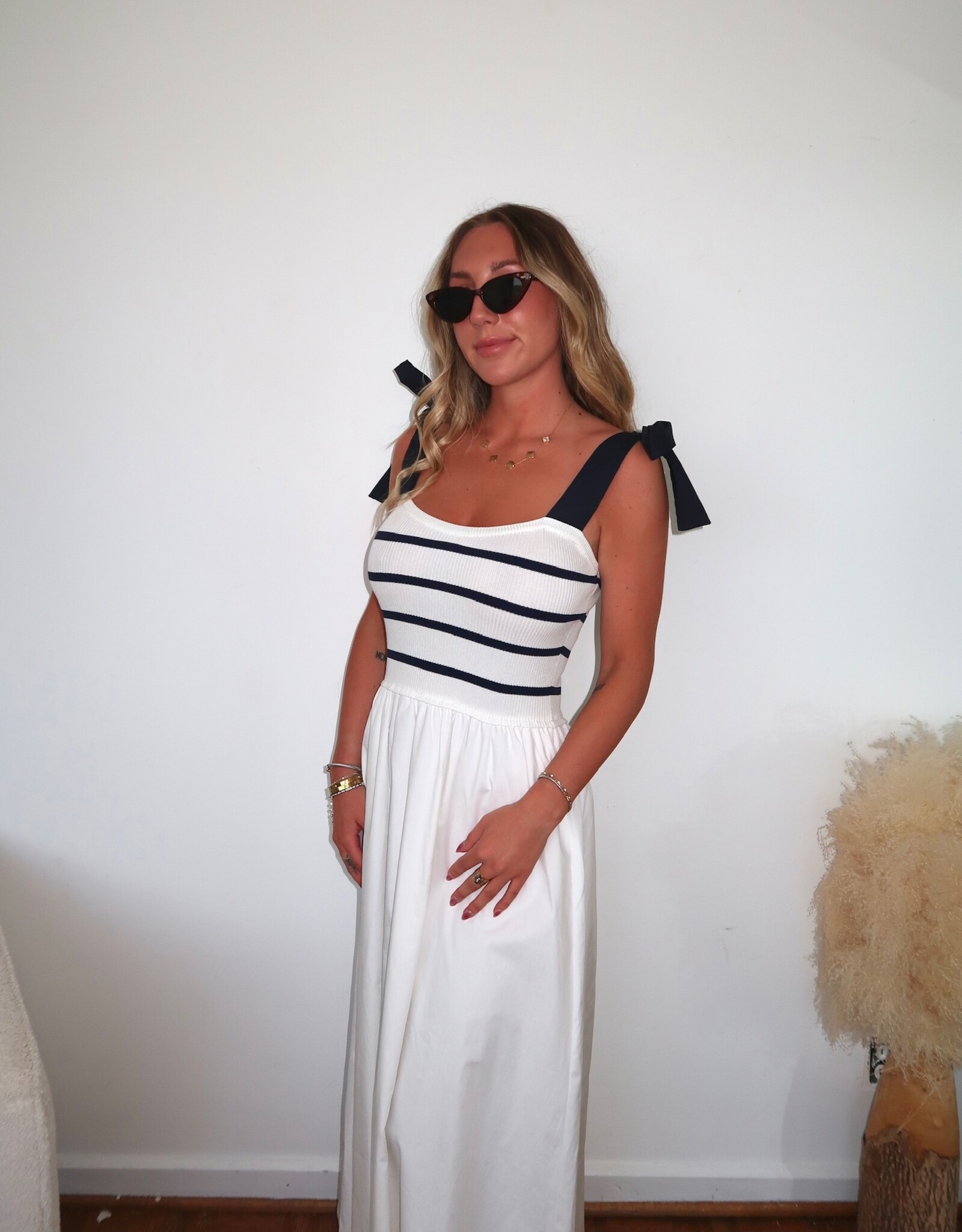 Andrea Tie Shoulder Midi Dress