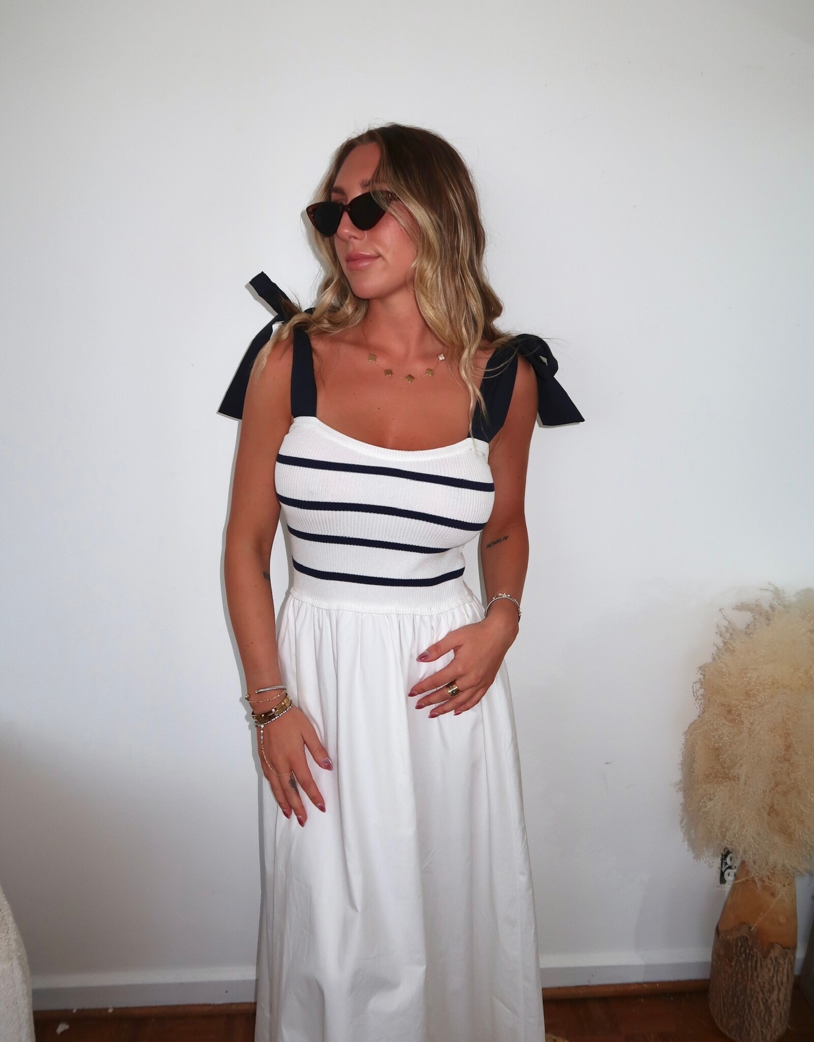 Andrea Tie Shoulder Midi Dress