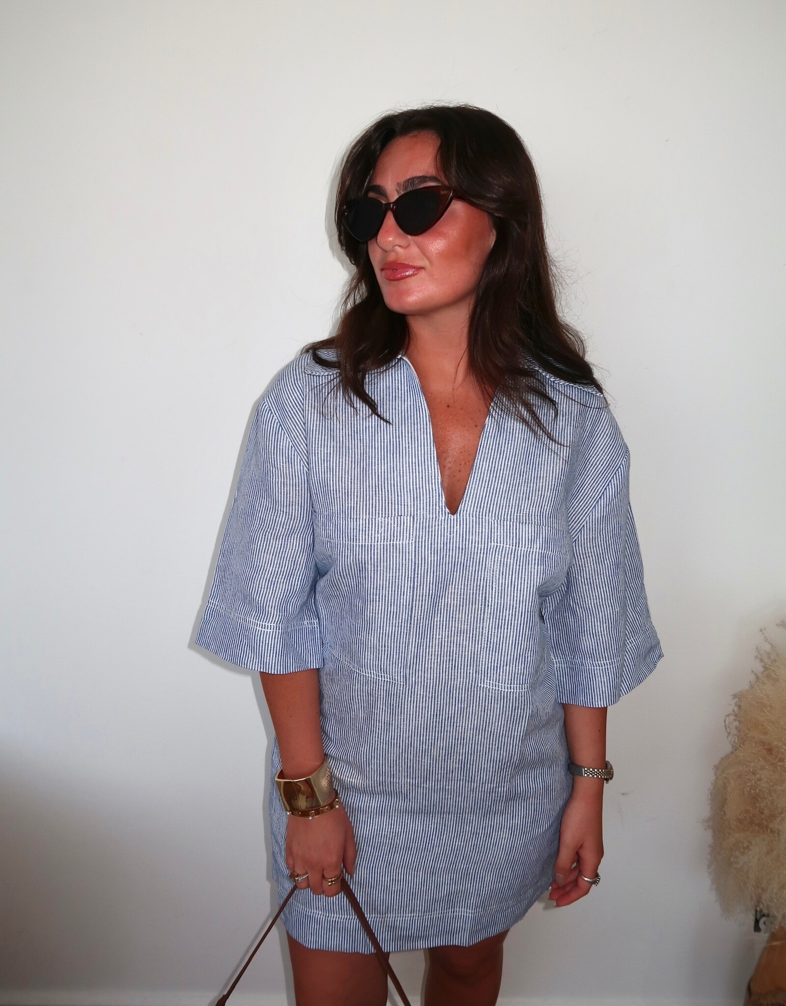Ashlynn Front Pocket Linen Dress