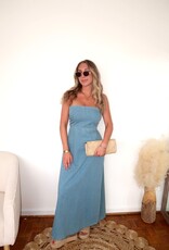 Emmie Straight Denim Maxi Dress