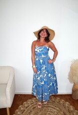Arlene Strapless Printed Maxi Dress