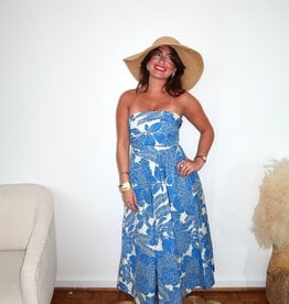 Arlene Strapless Printed Maxi Dress