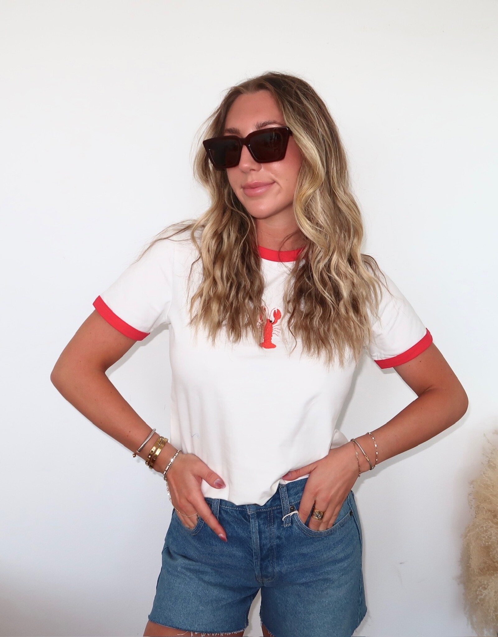 Blitzen Lobster Ringer Tee