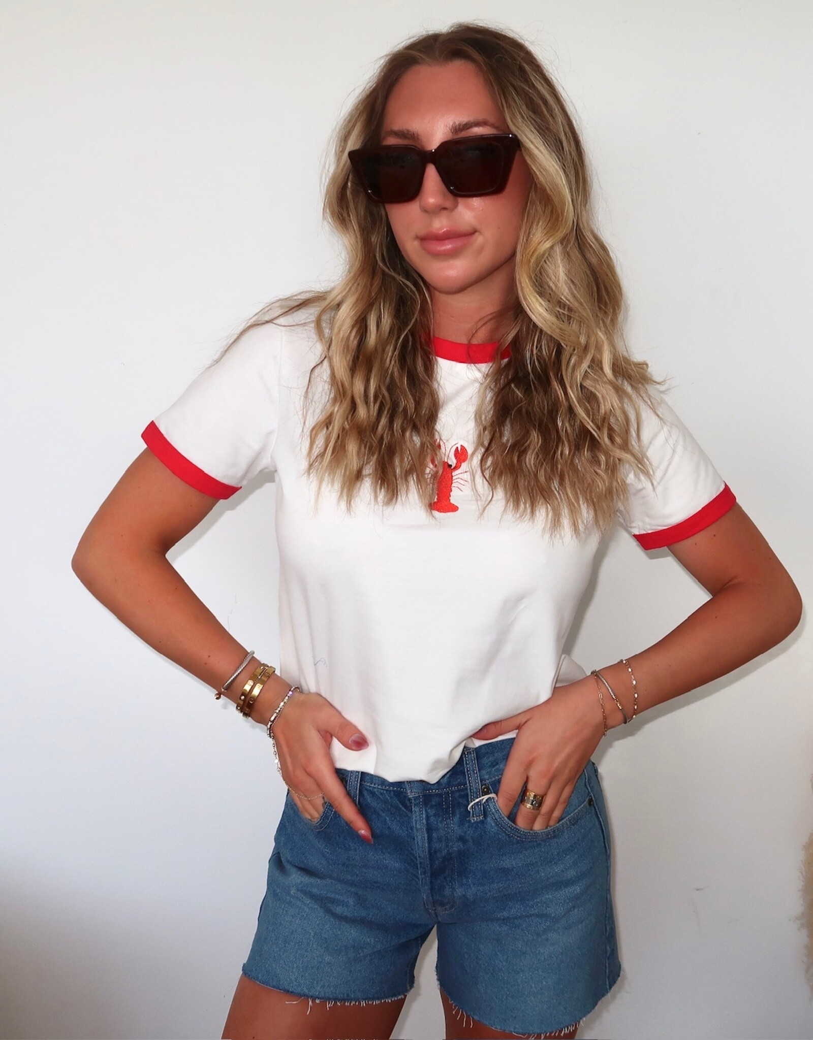 Blitzen Lobster Ringer Tee