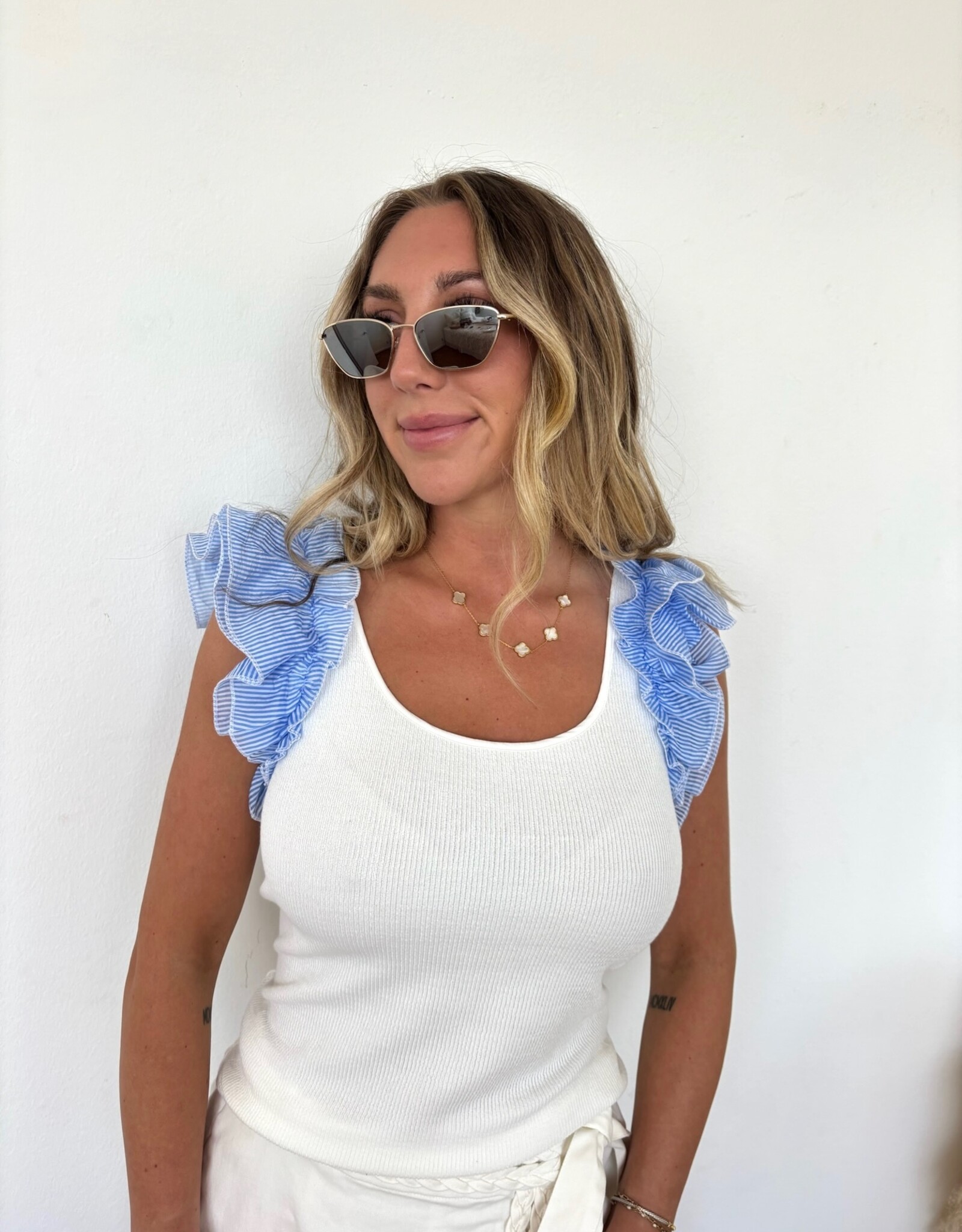 Delia Ruffle Sleeve Top