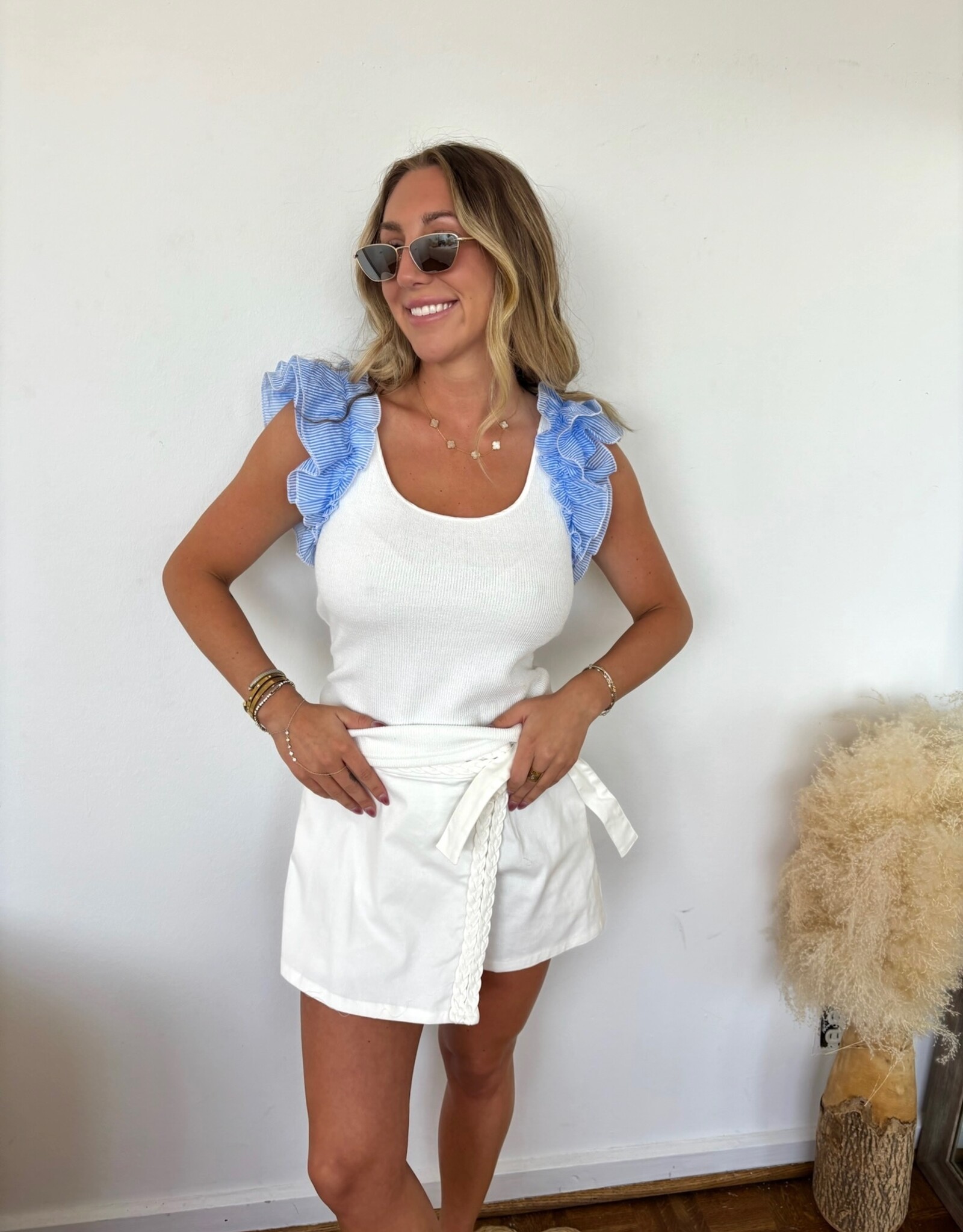 Delia Ruffle Sleeve Top