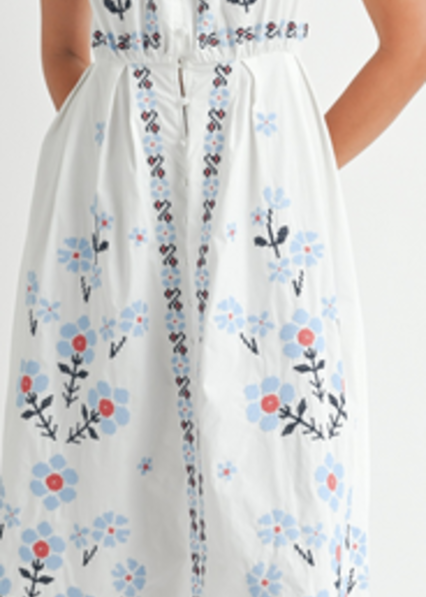 Gracie Embroidered Midi Dress