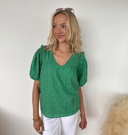 Arietta Eyelet Puff Sleeve Top