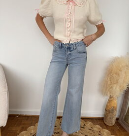 Faye Low Rise Raw Cut Jeans
