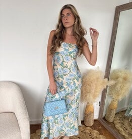 Yoki Strapless Floral Midi Dress