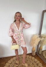 Birdie Floral Print Bubble Hem Mini Dress