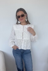 Breslin Eyelet Peter Pan Collar Top