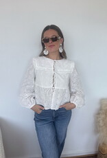 Breslin Eyelet Peter Pan Collar Top