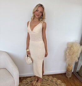 Bowie Knit Back Tie Midi Dress