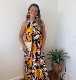 Cameron Printed Halter Maxi