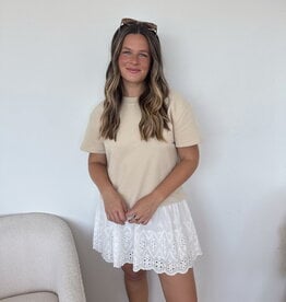 Ashton Twofer Lace Romper Mini Dress