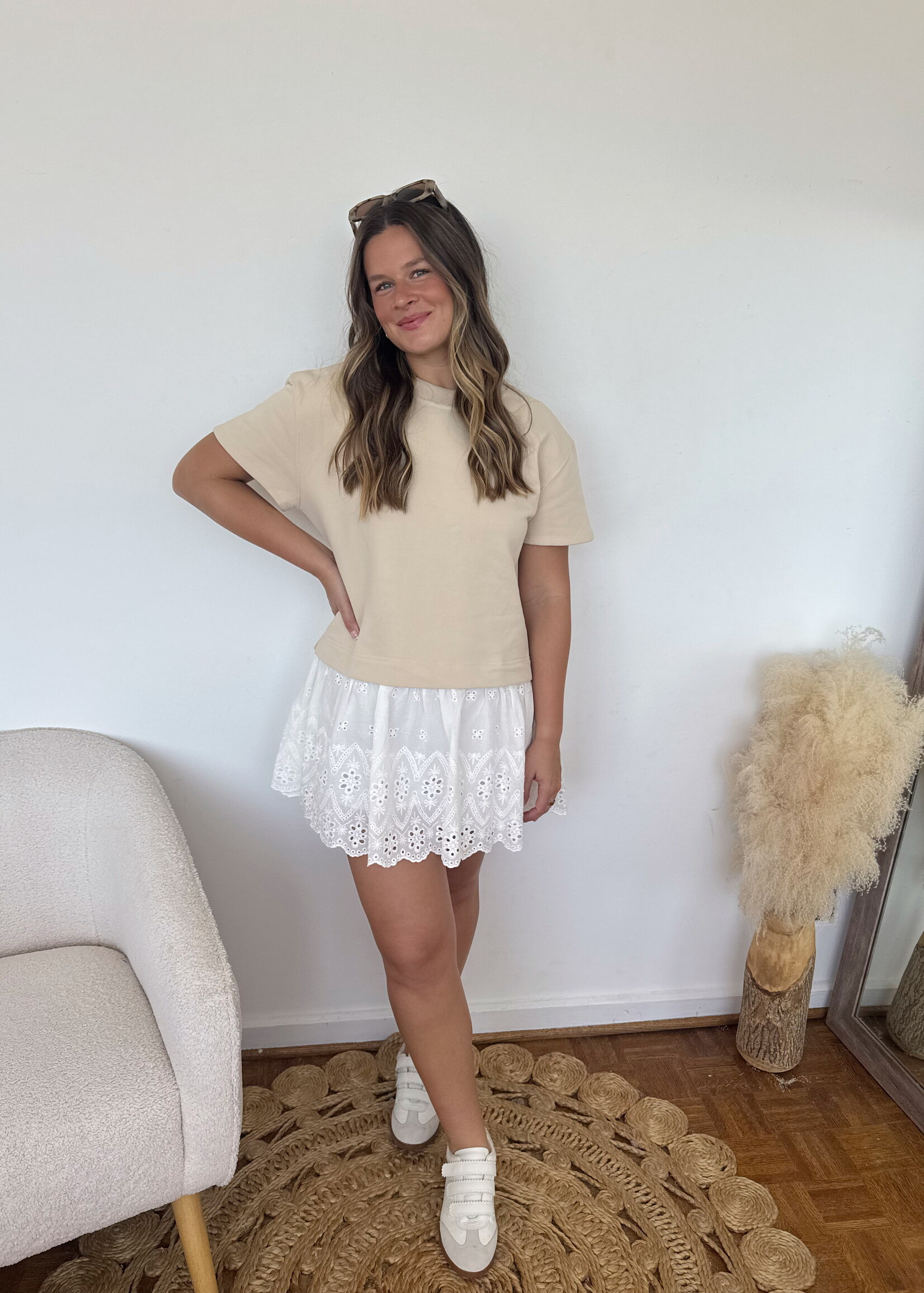 Ashton Twofer Lace Romper Mini Dress