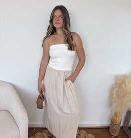 Amaia Knit Top Linen Combo Dress