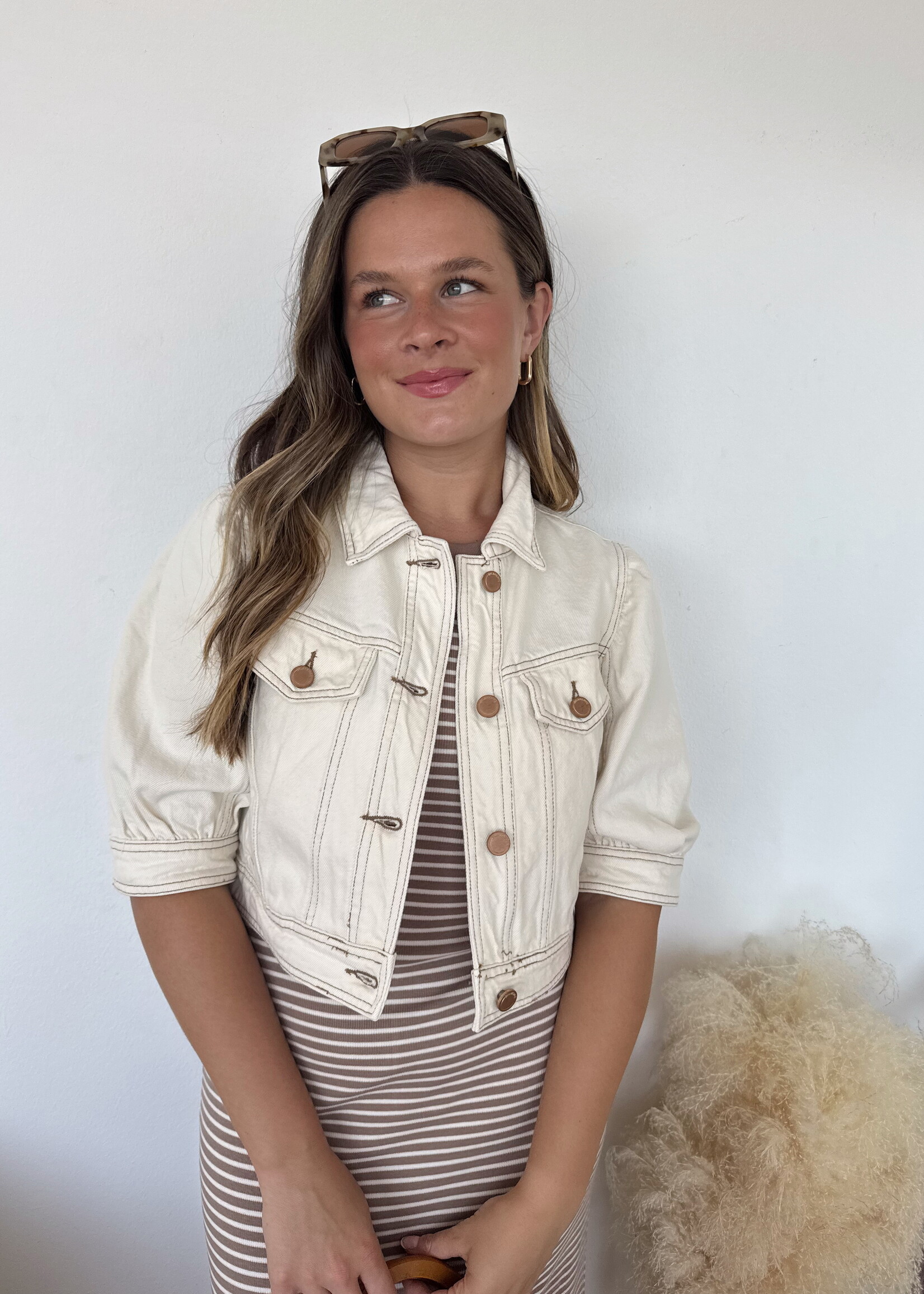 Fauna Puff Sleeve Denim Jacket