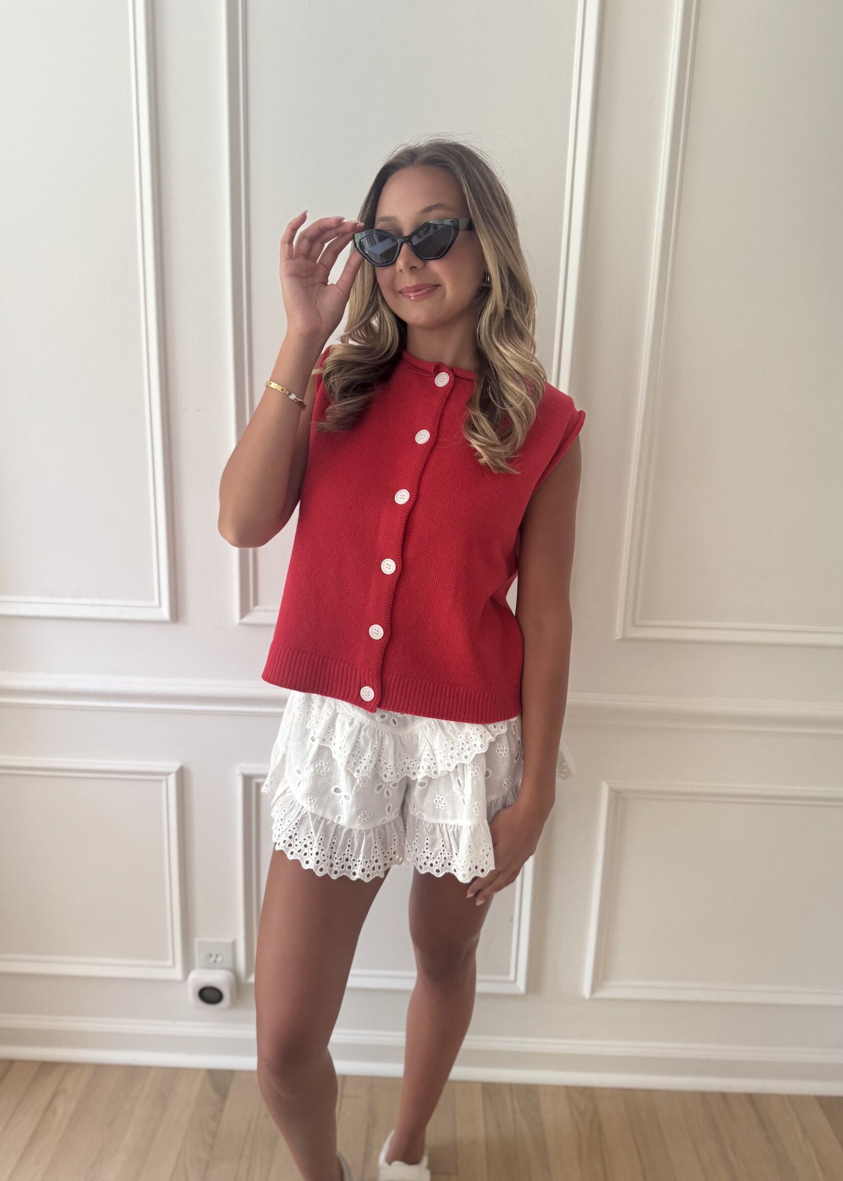 Isha Ruffle Tiered Eyelet Skort